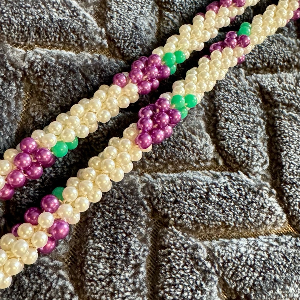 Vintage Wisteria Seed Pearl Rope Necklace